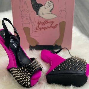 Sexy risqué spiked wedges
